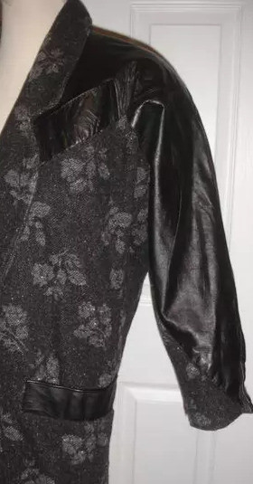 eorgiou Women's Leather Shell/ Wool Jacket Size 5-6 in Women's - Tops & Outerwear in Markham / York Region - Image 3