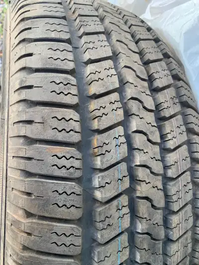 2 truck tires for sale 100% TRED left never even got put on a vehicle ever just sat in storage only...