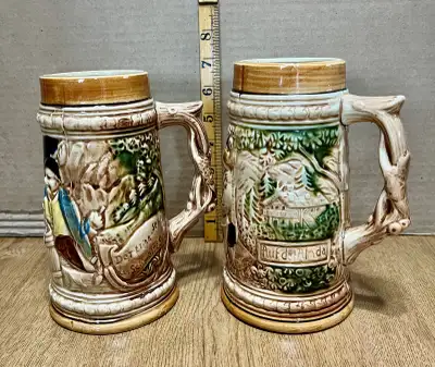 Beer Steins 7” tall Made in Japan $10 each, View more