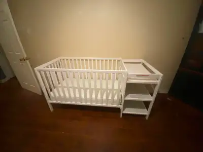 Crib with change table, View more