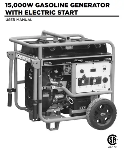 15 kw generator like new condition with 11 days use about 250 hrs on built in hours clock. This unit...