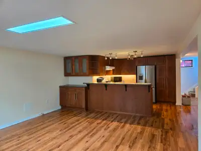 Executive Style lower 1 bedroom unit - open concept kitchen, dining area & livingroom with fridge &...
