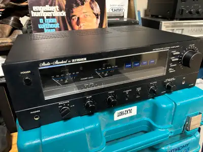 $160 FIRM TO SERIOUS BUYER Perfect for repair guy or collector 1981 FISHER BLACK METAL FACE CA-880 M...