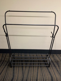 Metal Double Clothing and Shoe Rack