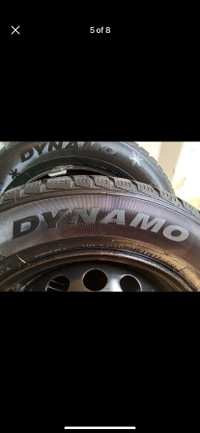 Set of 4 DYNAMO winter tires with rims (195 65 15) pattern (5×11