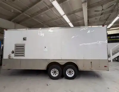 2017-2018 Enclosed V-Nose Trailer 14,000 GVW, 2X 7000lb Axles Roof Mounted A/C Wall Mounted Heater I...