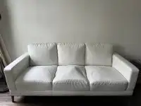 Free White Leather Sofa