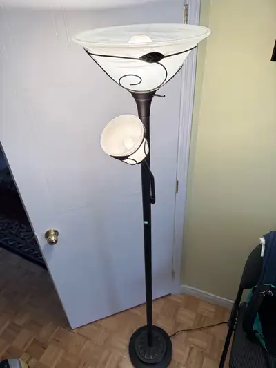 Lamp on metal stand, View more