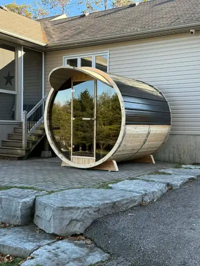 Cedar Saunas – Locally Built Barrels- Cabins- Lean To We make all our saunas locally and install on-...