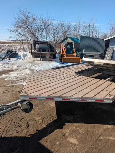 3 place all aluminum sled trailer 2x6 trated deck all led lights and a torflex axel.
