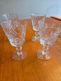 Pinwheel Crystal Wine Glasses - 4 oz, priced each