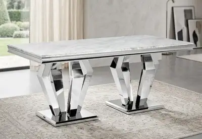 New Marble Top 8 Seater Dining Table, View more