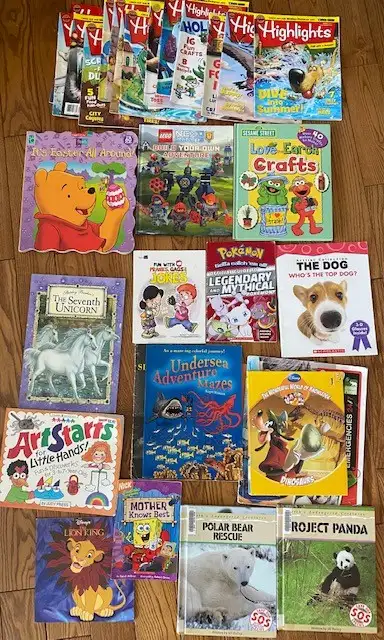 Over 30 children's books and magazines kids, View more