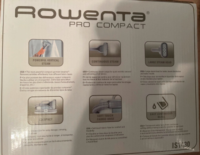 Rowenta IS1430 Pro Compact Garment and Fabric Steamer in Irons & Garment Steamers in Hamilton - Image 3