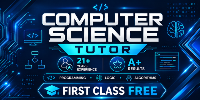 Computer Science Tutor $30/hr | 21+ Years of Expert Guidance