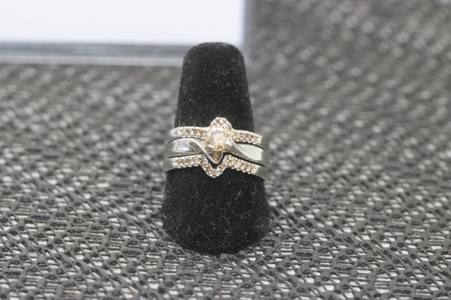 14kt Appraised White Gold Ring Set, Size 7.5 (#4708) in Jewellery & Watches in City of Halifax - Image 4