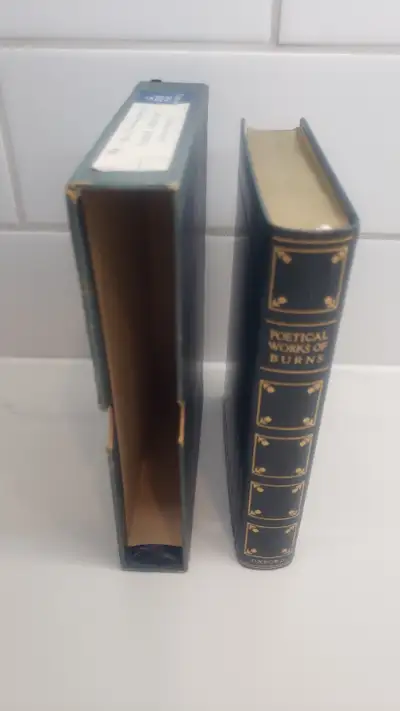 Robert Burns Poetical Works Slip Case -Morocco Leather Gilt Edge, View more