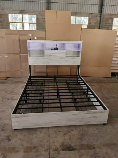 Queen Storage Bed   – Strong Wooden Frame – Free dilevery, View more
