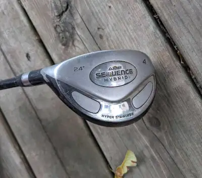 Up for sale is an AMF Sequence Hybrid 4 golf club, perfect for improving your long game. This used 2...