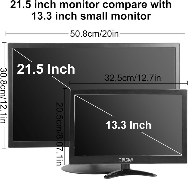 (NEW) Monitor 13.3” LED Display 1366x768 HDMI VGA AV USB Speaker in Monitors in City of Toronto - Image 2