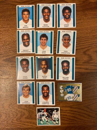 Lot of 13 1988 Panini Miami Dolphins football stickers