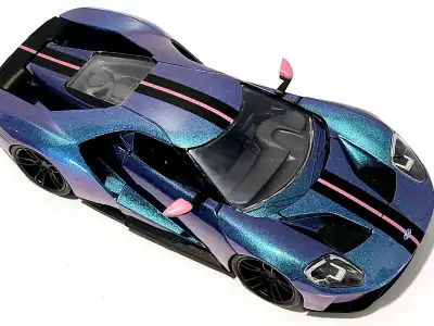 Jada 1:24 2017 Ford GT (metallic blue/green) diecast m, View more