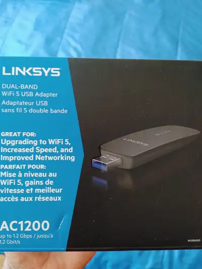 Linksys Dual-Band AC1200 Wireless USB 3.0 Adapter, View more