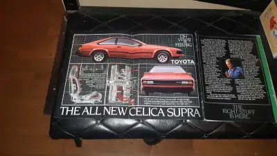 1982 Toyota Celica Supra and 1982 Celica GT Liftback Original Vintage Ads from 1981 $12