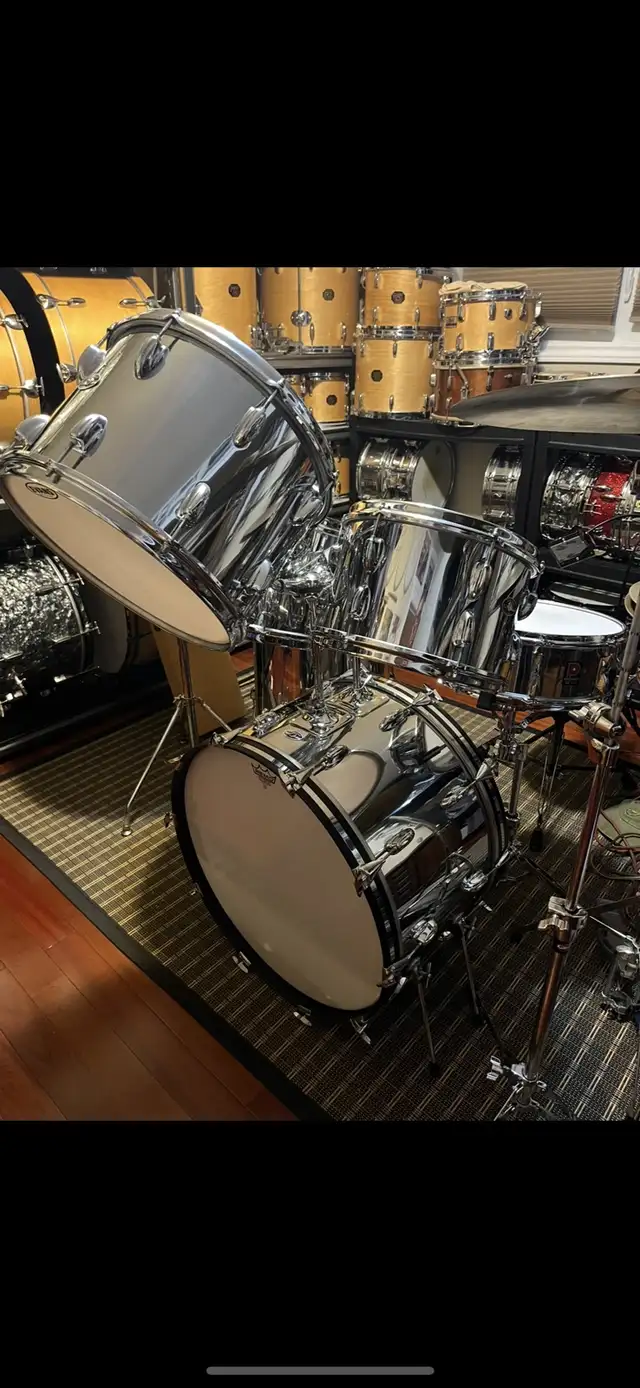 Slingerland Chrome 3 ply kit Neil Peart 1973 64728172567681122