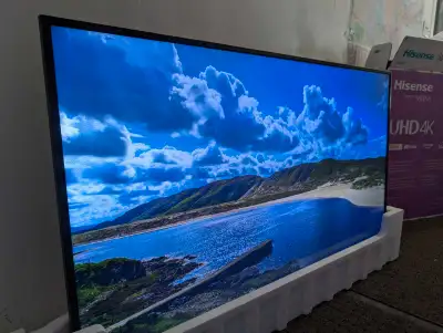 Very good condition. I kept in the box that I bought another bigger tv. I can deliver for you if you...