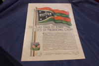 1929 Oliver Farm Equipment Tractor, American Seeding Original Ad