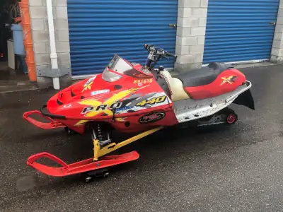 Up for sale is my 2001 Polaris Pro X 440/500 121” short track. 440 race chassis with a healthy 500 l...