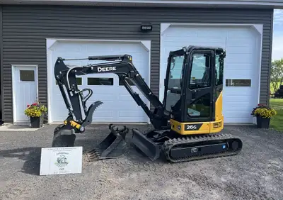 Excavatrice John Deere 26G 2022 à 11 heures, View more