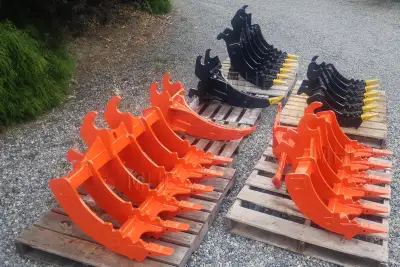 New attachments for mini excavators Built in BC Made from AR450 and T1 steel Narrow trench buckets R...