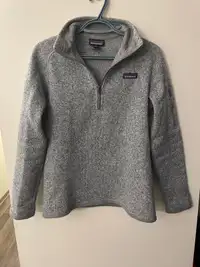 Patagonia Better Sweater 1/4 zip, grey, women’s size medium