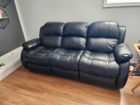 Leather couch and sofa recliner