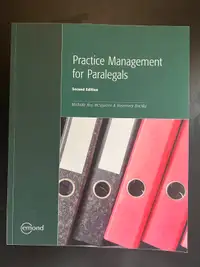 Practice Management for Paralegals Textbook 
