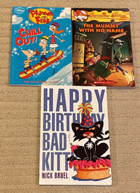 Set of 3 Books (Geronimo Stilton, Bad Kitty & Phineas and Ferb)