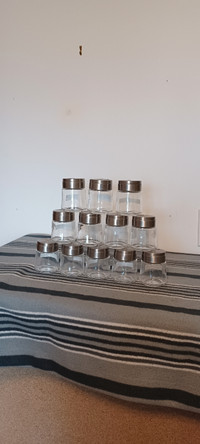 12 mini spice jars 