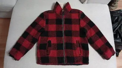 Kids Sherpa Fleece Jacket with Ribbed Cuffs – Warm & Cozy!, View more