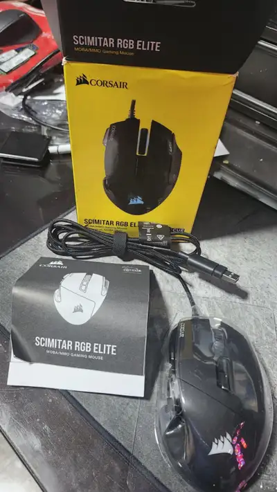 CORSAIR - SCIMITAR RGB ELITE GAMING MOUSE - 18K DPI - ICUE, View more