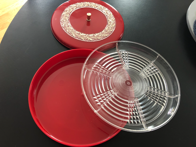 Snack and Fruit Tray/Server with Cover, View more