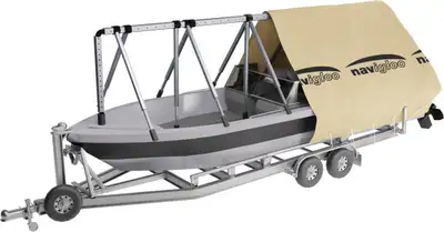Navigloo Ponton-Plaisance 19-22½ avec toile 19x32 pi Navigloo Pontoon-runabout 19-22½ with tarp 19x3...