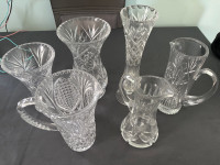 Glass and crystal vases