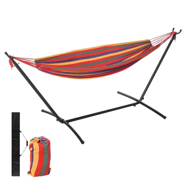 Patio Hammock with Stand, Fabric Outdoor Hammock Bed with Stand, in Patio & Garden Furniture in Markham / York Region - Image 4