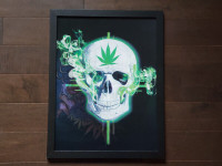 Wall Art 3D Blunts and Roses used / art mural 17" x 13" usagé