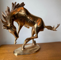 Vintage Brass Stallion Statue