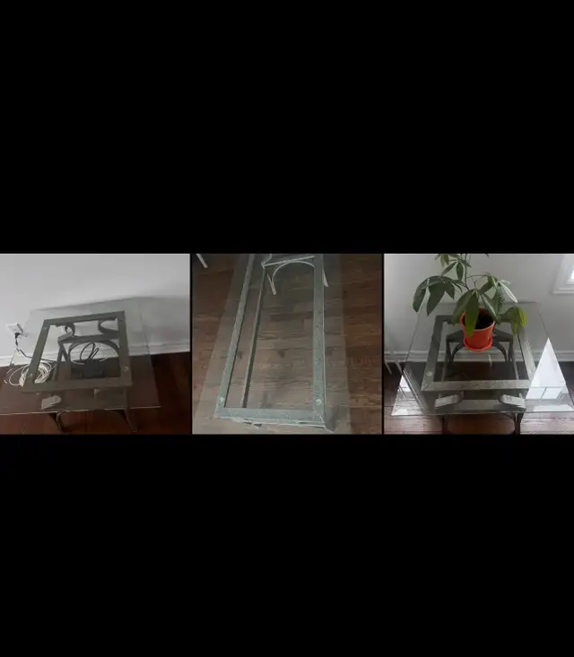 Glass coffee table with matching end tables in Coffee Tables in Ottawa - Image 2