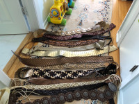 Vintage belts some leather as lot