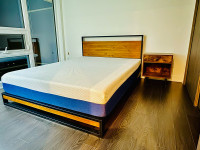 Queen size bed frame and mattress 